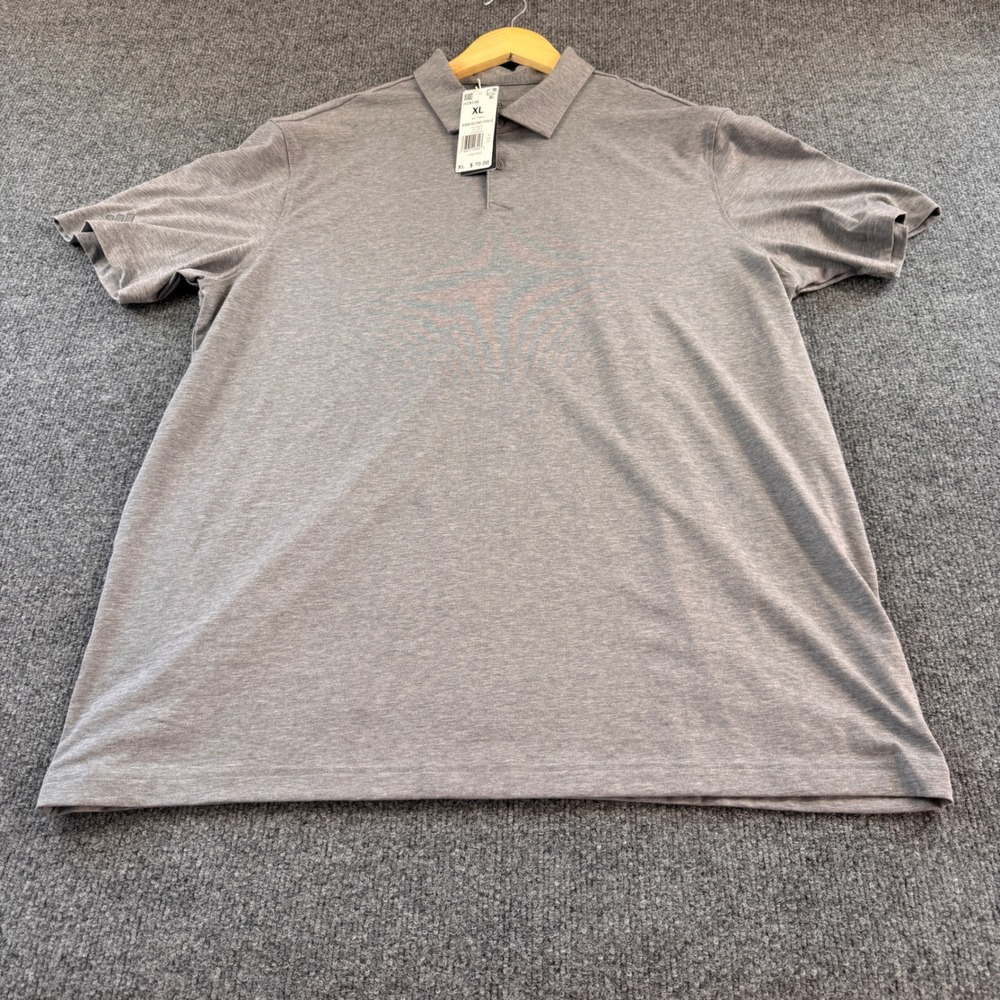 Adidas A590 Blend Polo Mens XL Grey New With Tags Heathered Golf Shirt HZ8139